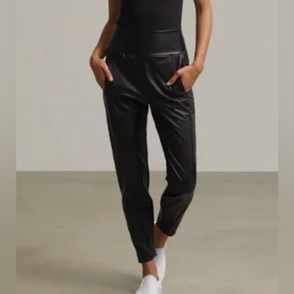 Commando faux leather tapered pant black sz S NWT high rise vegan leather